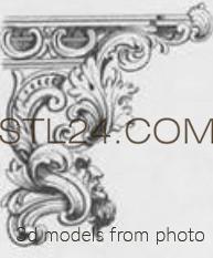 Кронштейны (CORBEL_0788 -  | 3D model 3DSMAX / OBJ / STL) 3D модель для ЧПУ станка